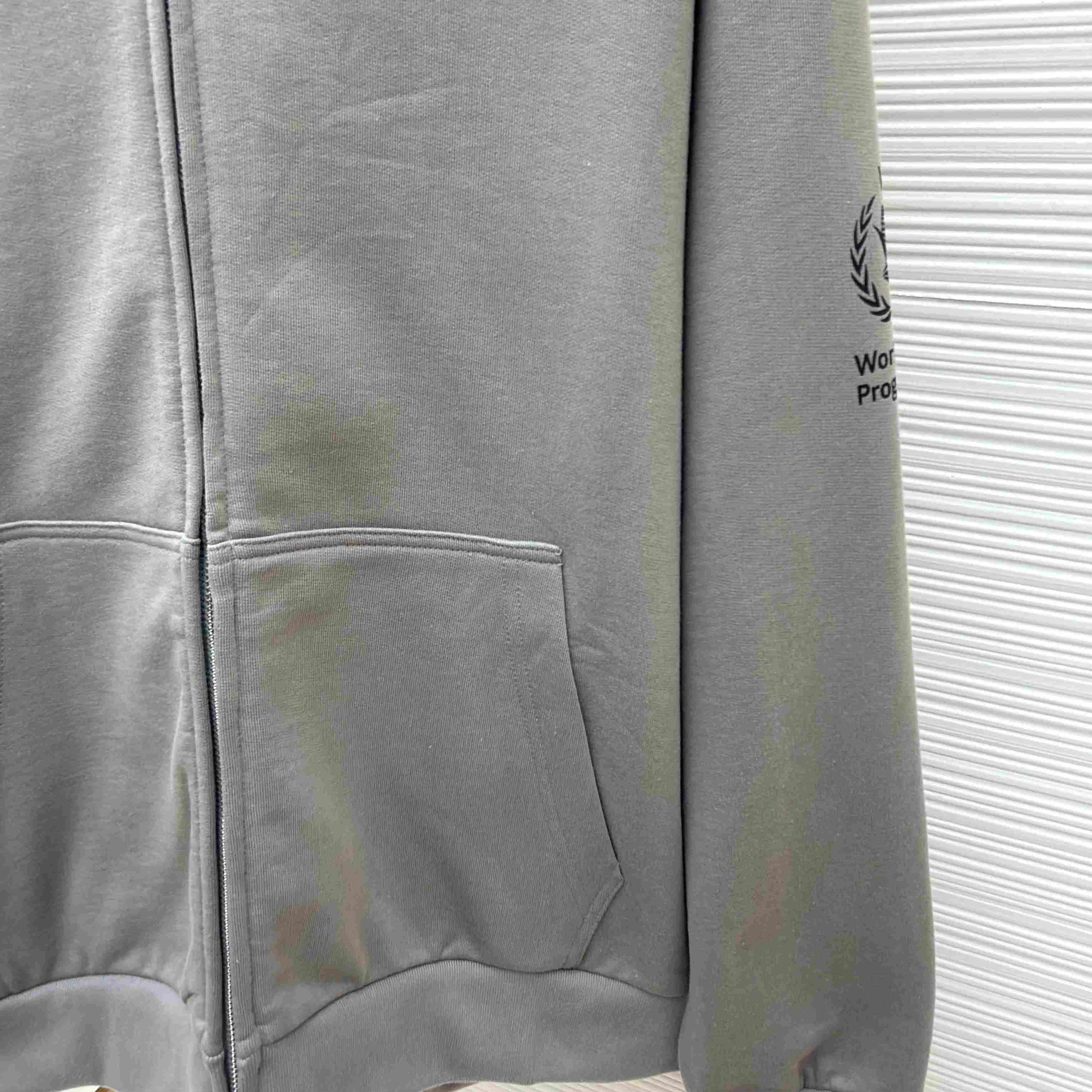 Balenciaga Wfp Regular Zip-up Hoodie In Balenciaga Grey - DesignerGu
