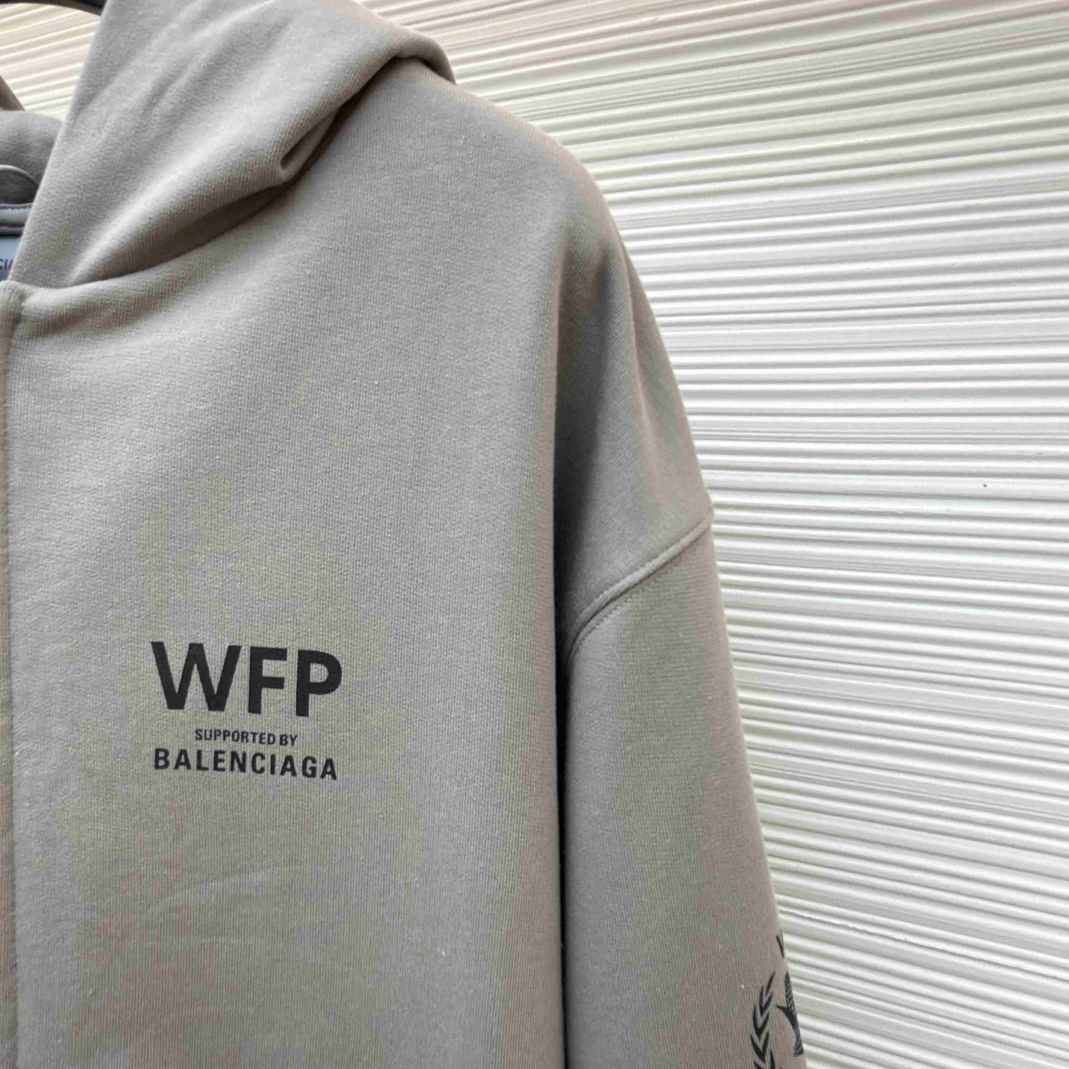 Balenciaga Wfp Regular Zip-up Hoodie In Balenciaga Grey - DesignerGu