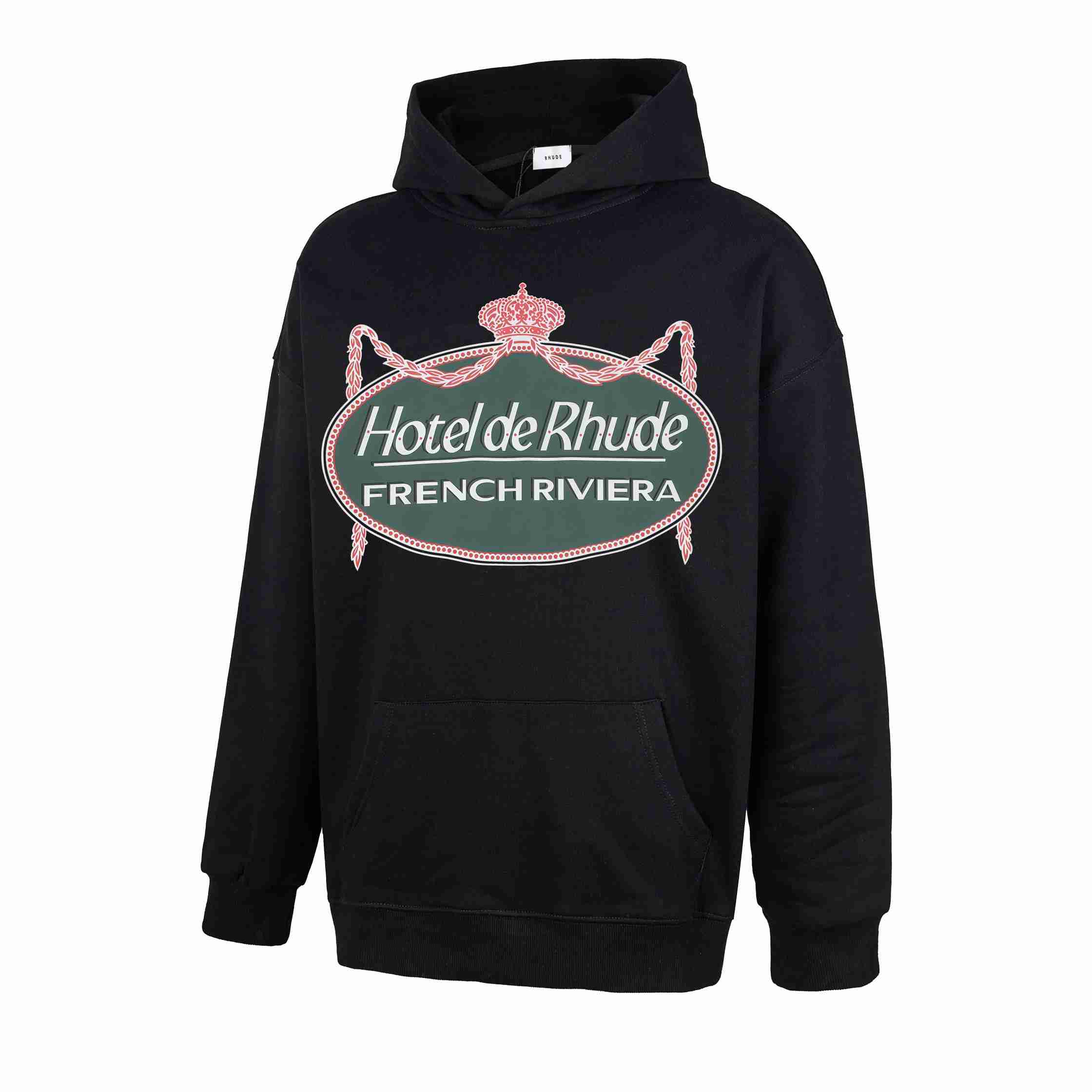 Rhude Riviera Hoodie 'Vintage Black' - DesignerGu