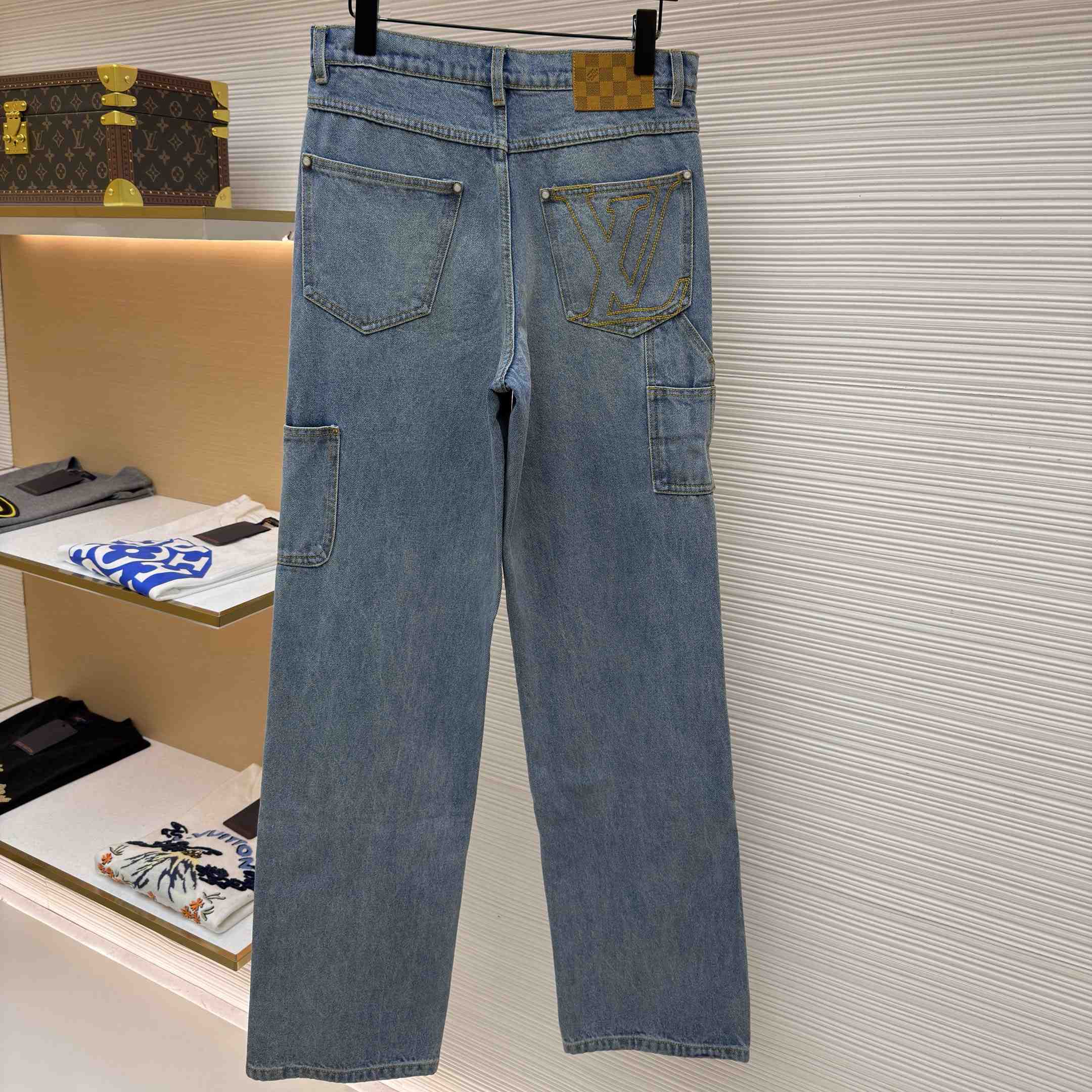 Louis Vuitton Denim Carpenter Pants 1AJBKK - DesignerGu