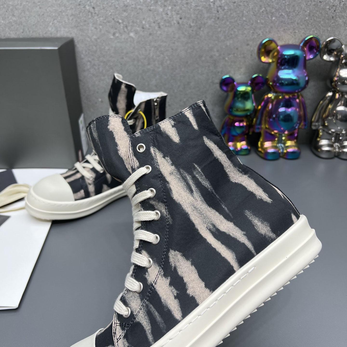 Rick Owens High Sneakers 'Black Terra Sun Denim' - DesignerGu