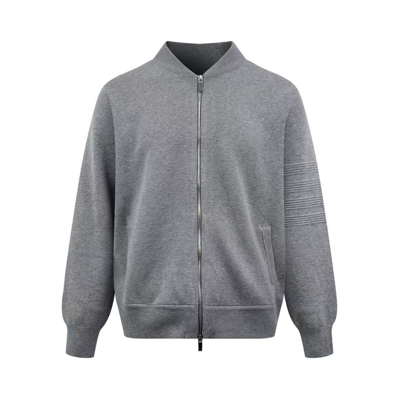 Thom Browne Ottoman Milano Stitch 4-Bar Bomber Jacket - DesignerGu