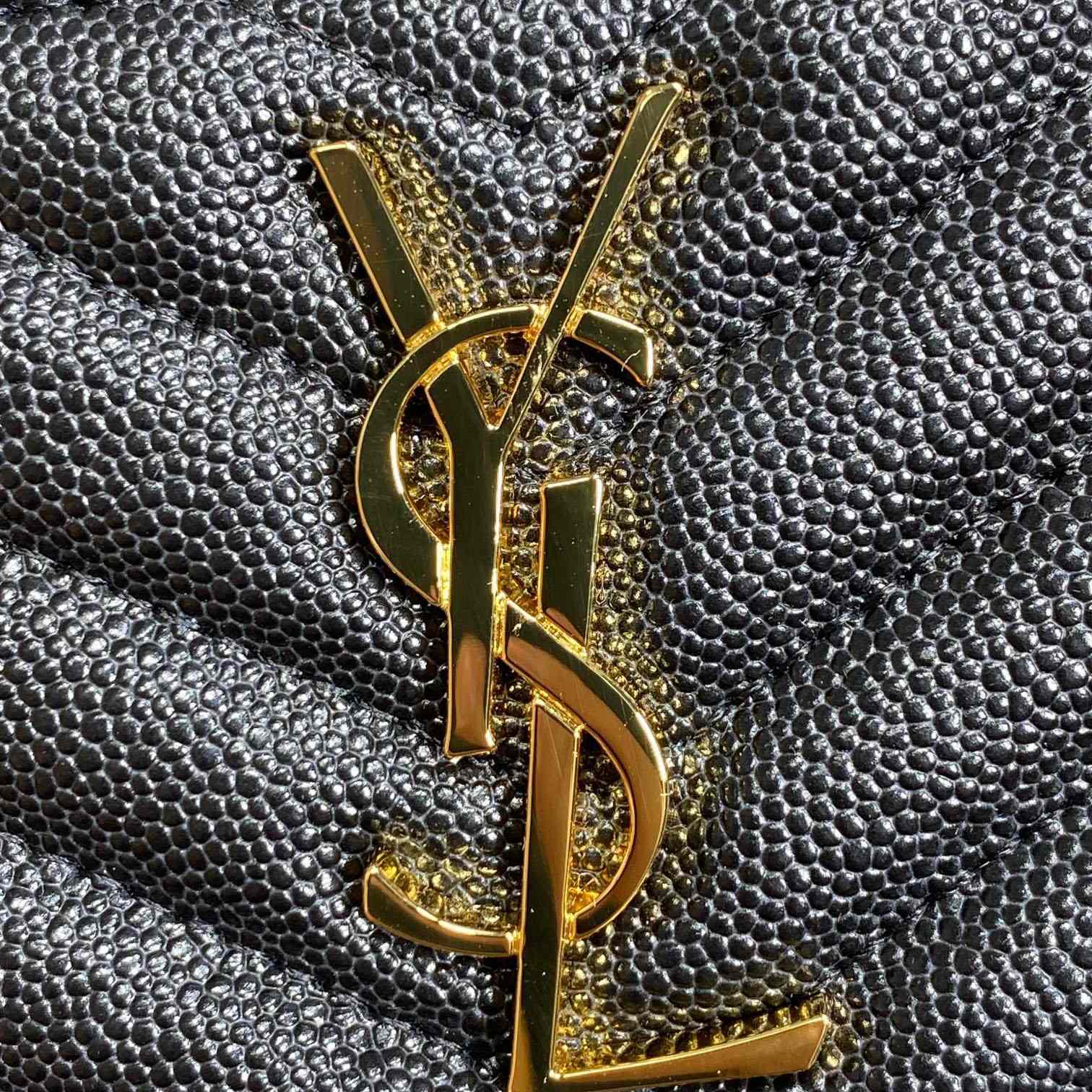 Saint Laurent Monogram Large Bill Pouch In Grained Leather - DesignerGu