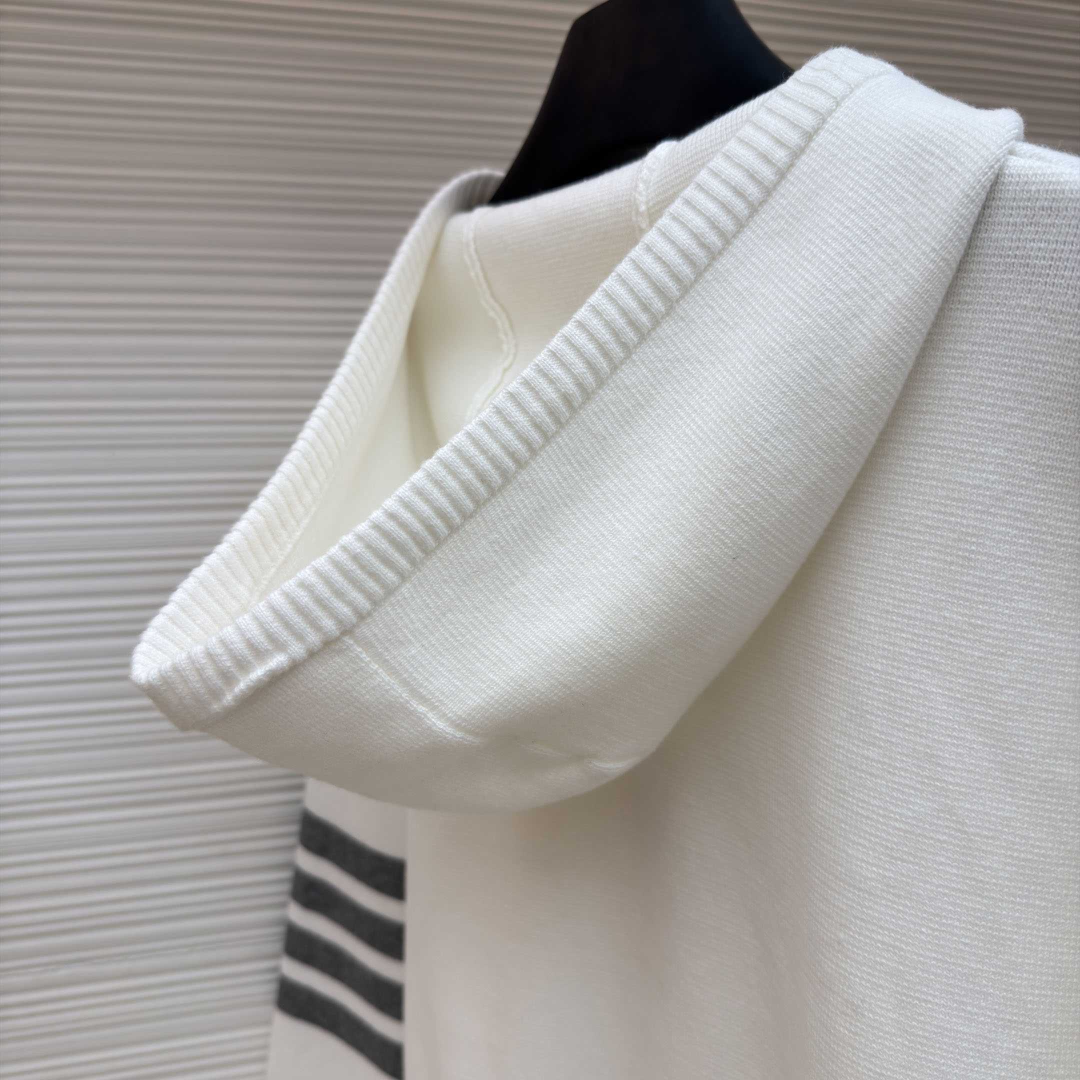 Thom Browne Cotton Ottoman 4-BAR Zip Hoodie - DesignerGu