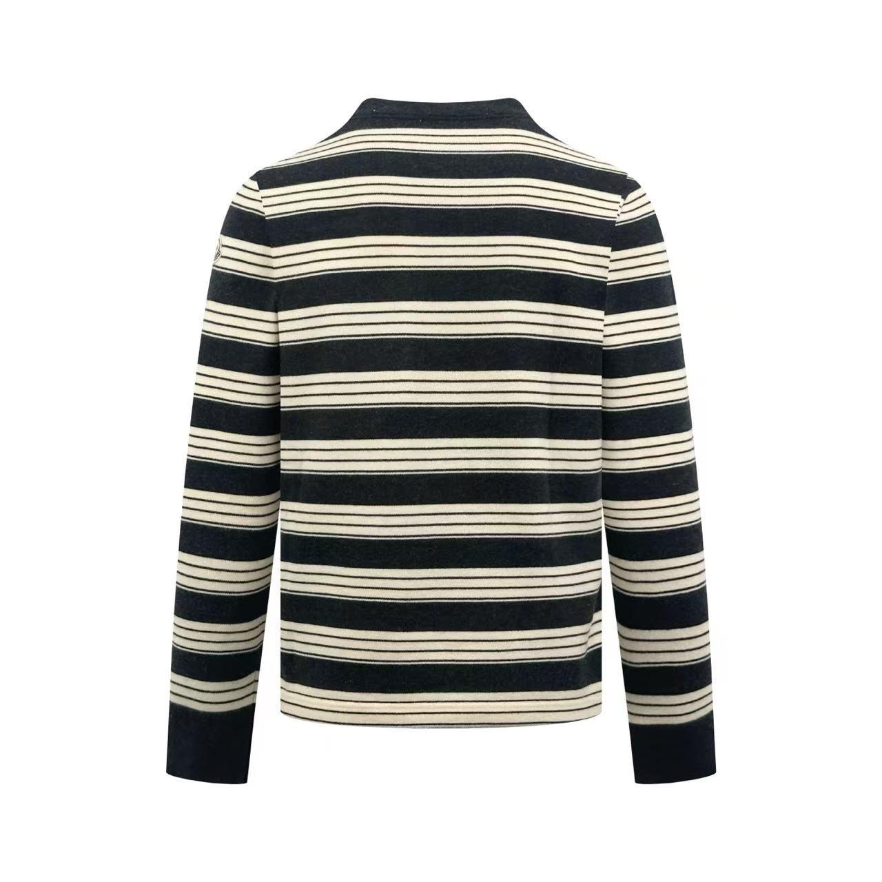 Moncler Stripe Patch-Pocket Long-Sleeve T-Shirt - DesignerGu
