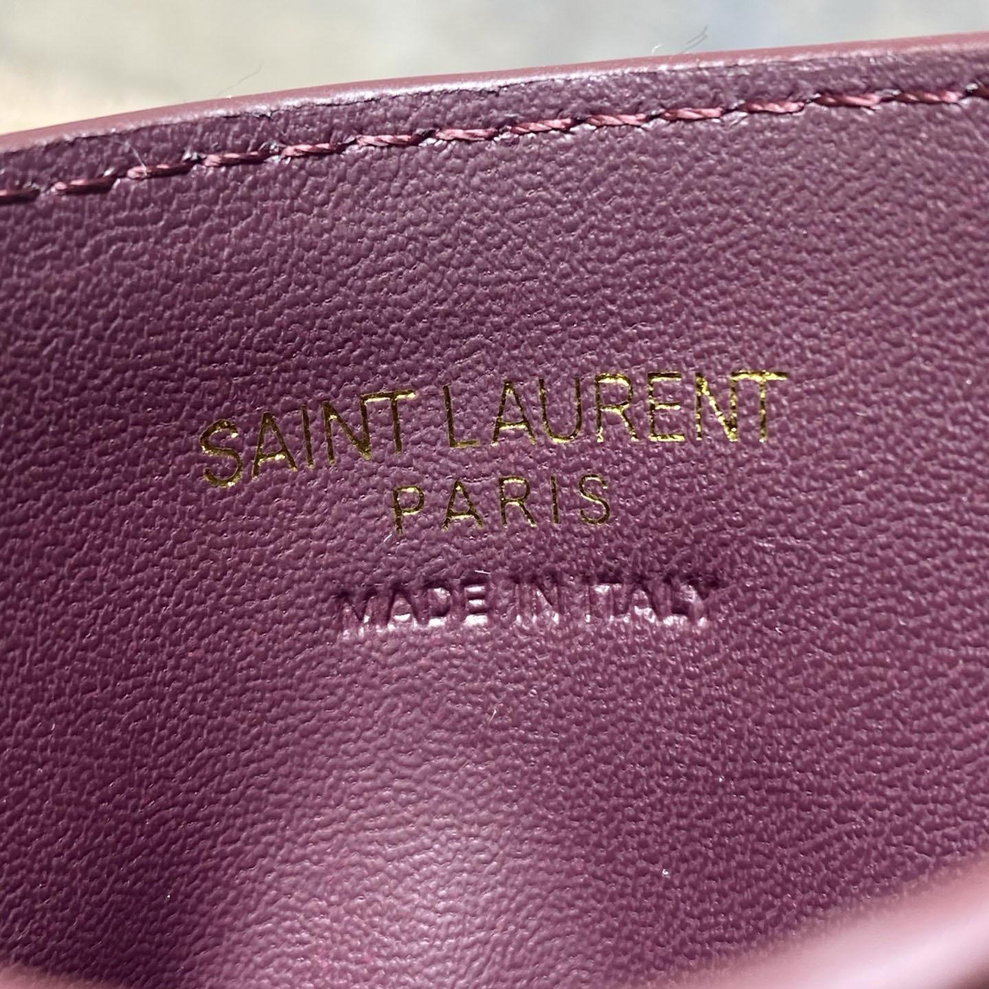 Saint Laurent Lambskin Cassandre Card Holder - DesignerGu