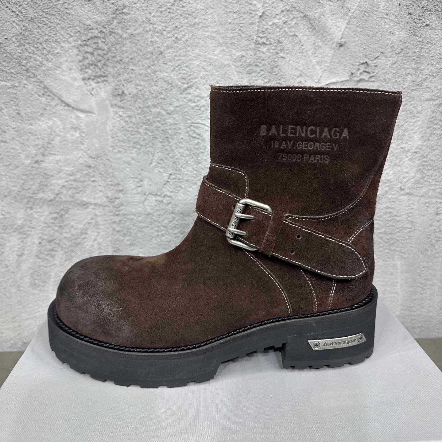 Balenciaga Venom Mini Bootie In Light Espresso - DesignerGu