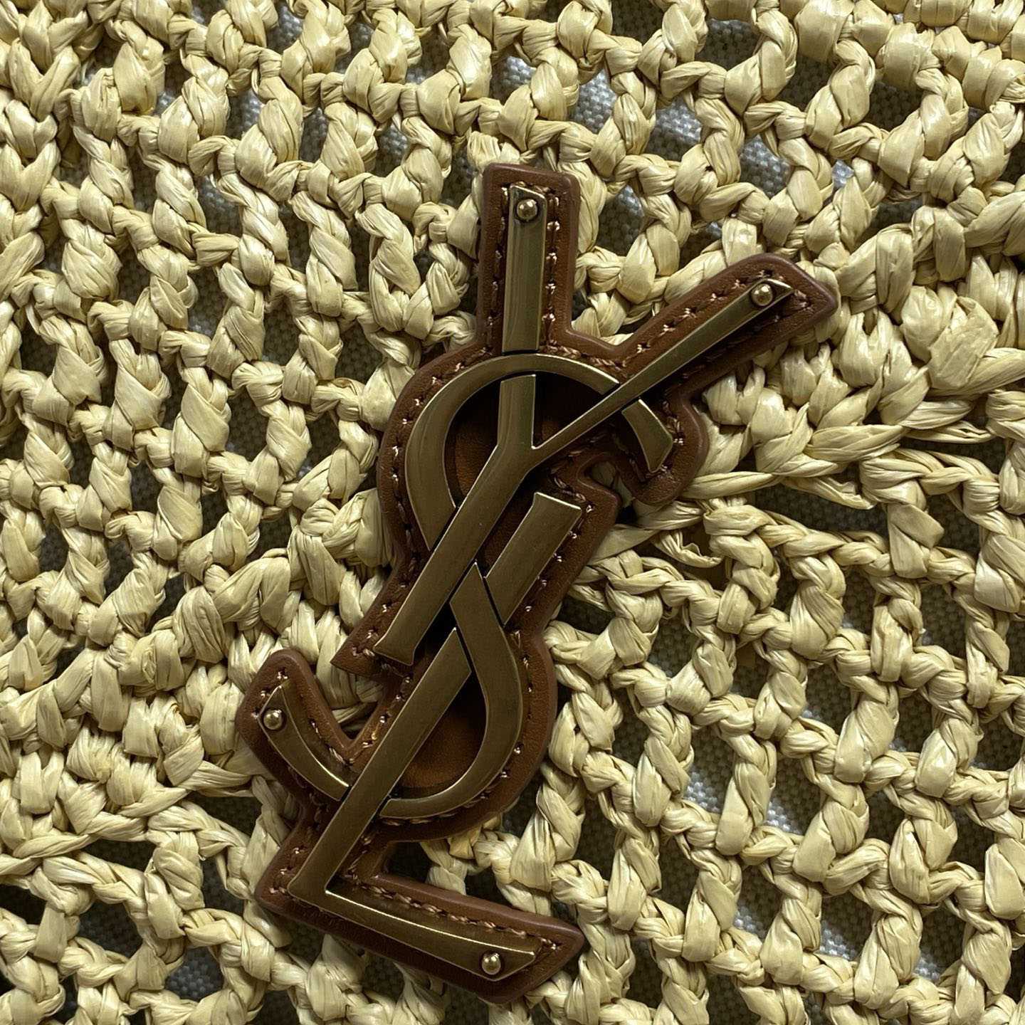 Saint Laurent Jamie Shopping In Raffia - DesignerGu