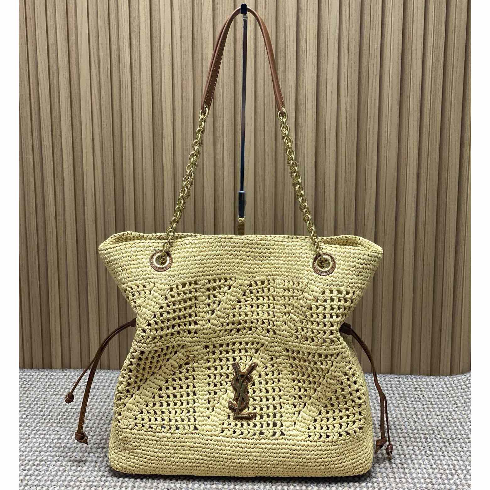 Saint Laurent Jamie Shopping In Raffia - DesignerGu