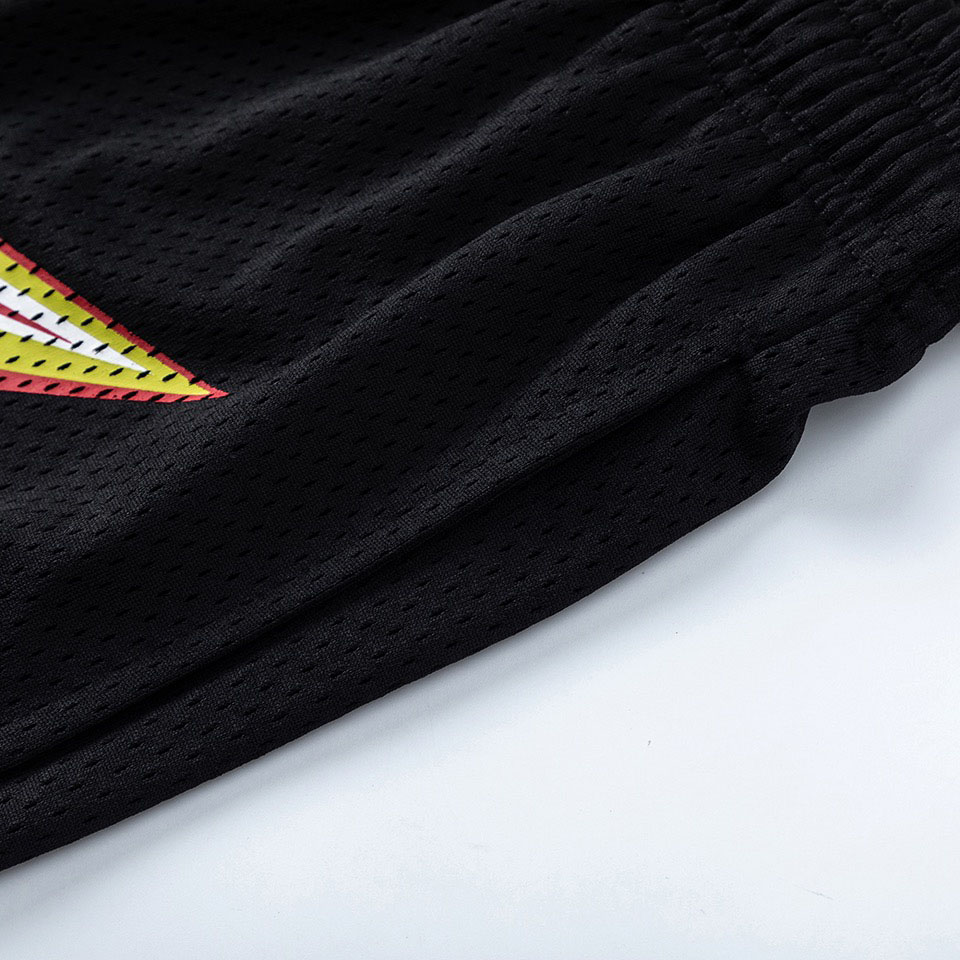 Eric Emanuel EE Basic Lightning Bolt Short 'Black/Yellow/Red' - DesignerGu
