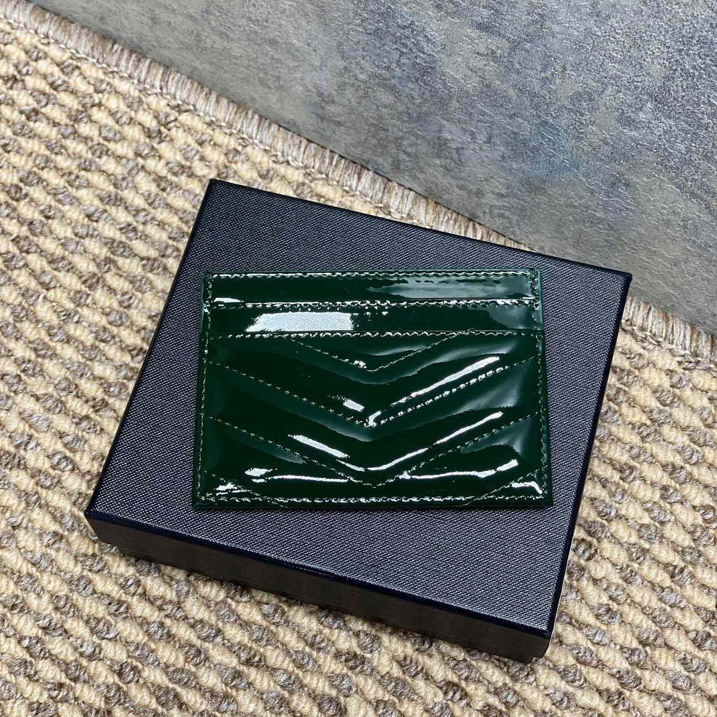 Saint Laurent Cassandre Card Case In Patent Leather - DesignerGu