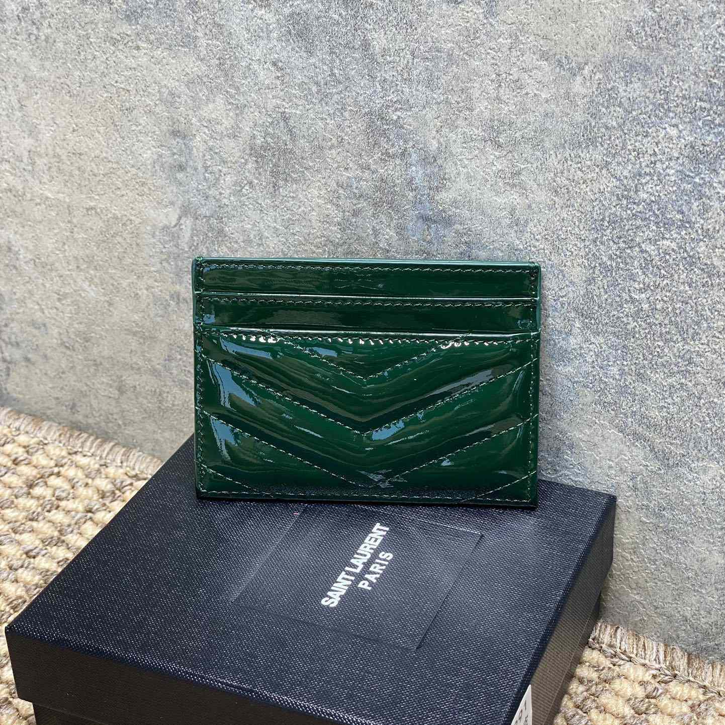 Saint Laurent Cassandre Card Case In Patent Leather - DesignerGu