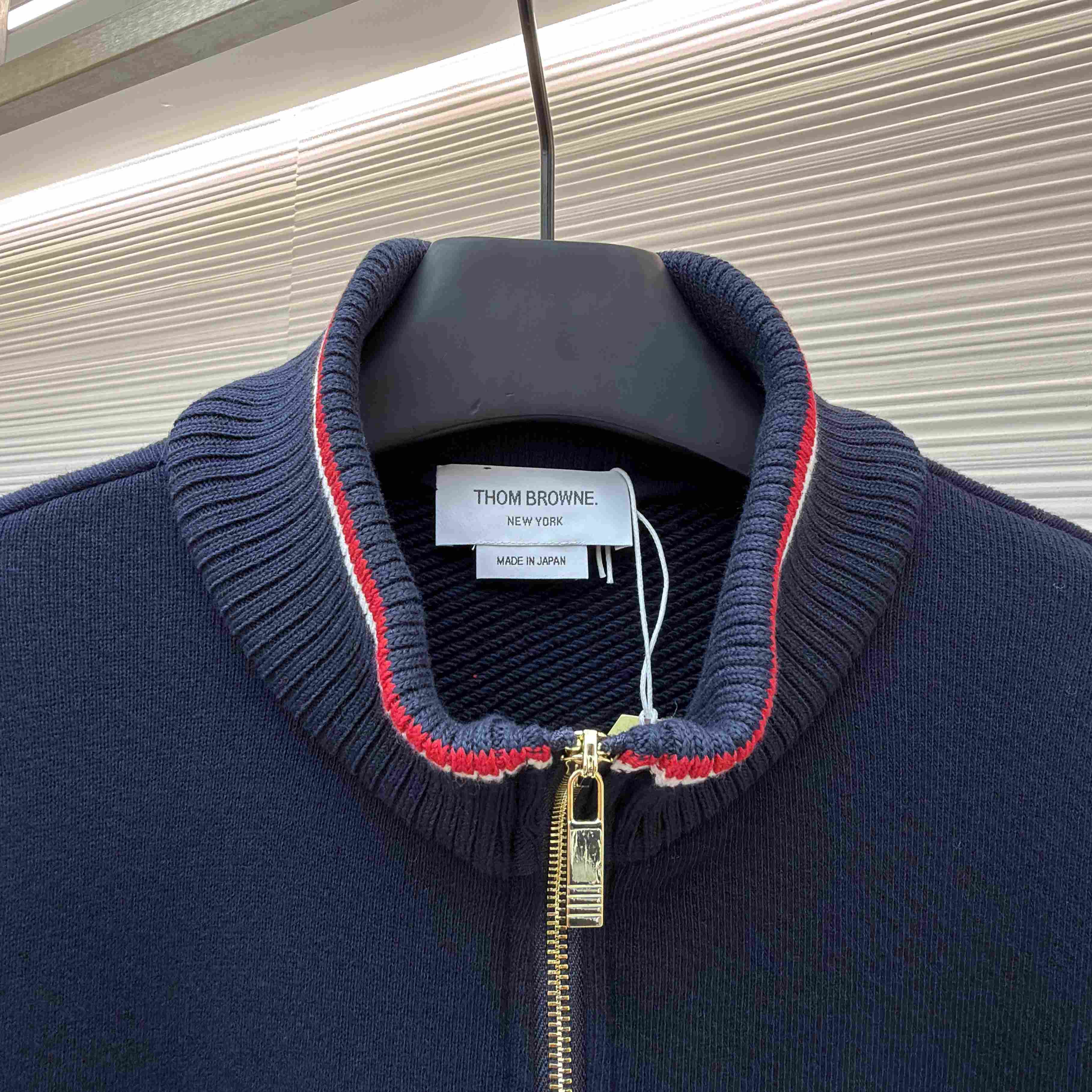 Thom Browne Loopback Oversized RWB Stripe Jacket - DesignerGu