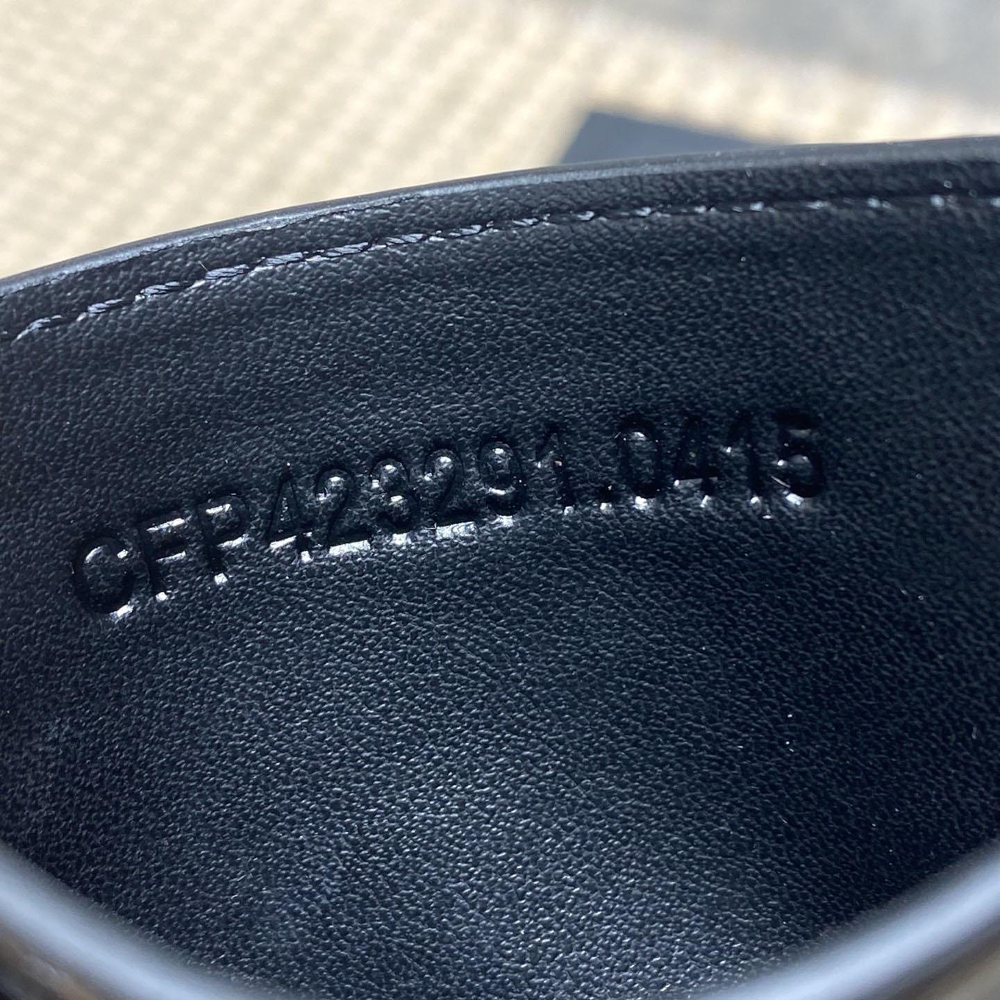Saint Laurent Lambskin Cassandre Card Holder - DesignerGu