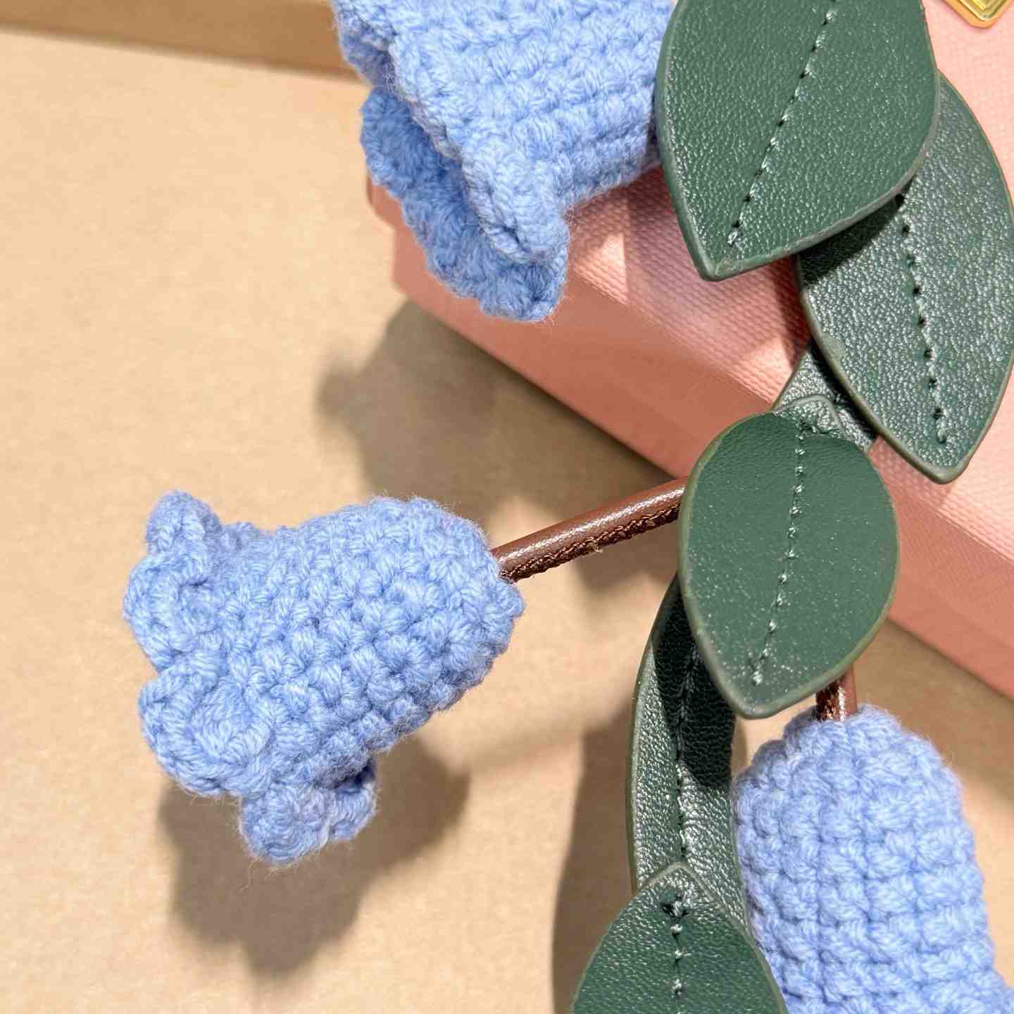 Miu Miu Trick Leather Keyring - DesignerGu