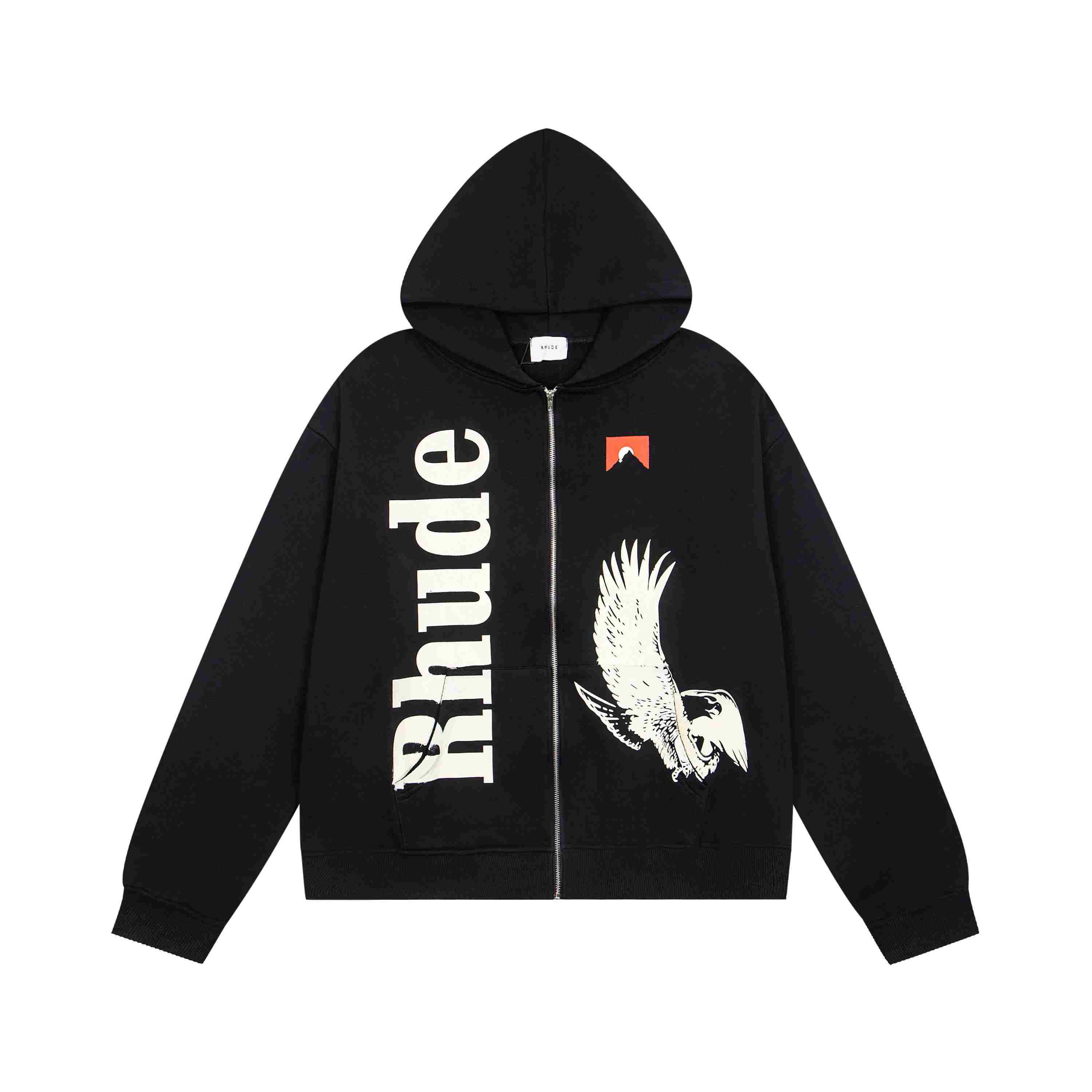 Rhude Eagle Pass Zip-Up Hoodie - DesignerGu