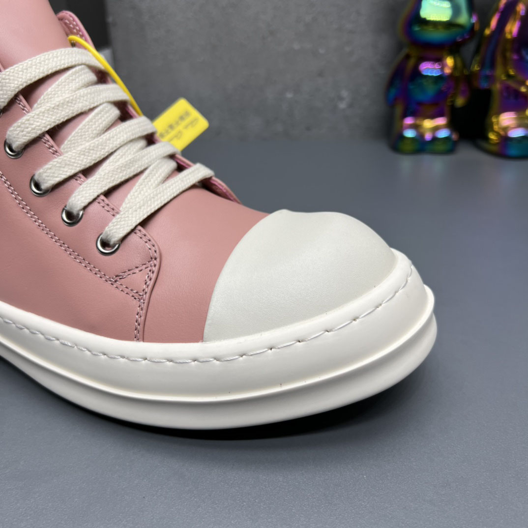 Rick Owens Pink Low Sneakers - DesignerGu