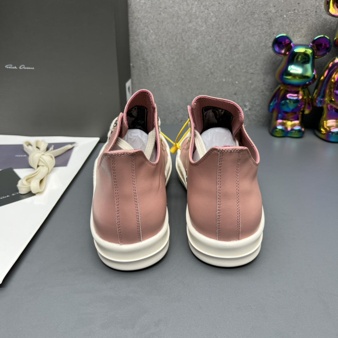 Rick Owens Pink Low Sneakers - DesignerGu