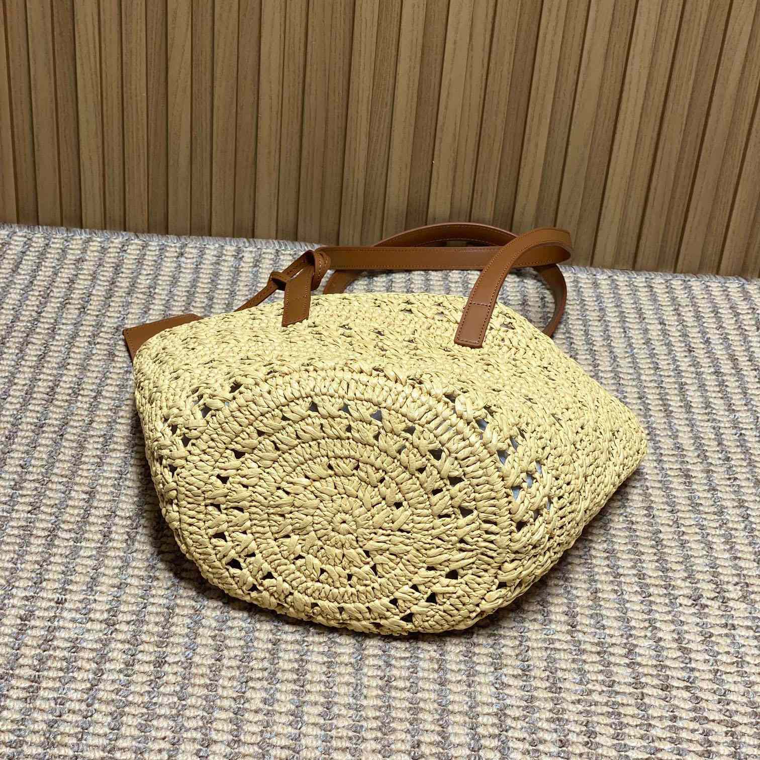 Saint Laurent Paner Small Bag In Raffia - DesignerGu