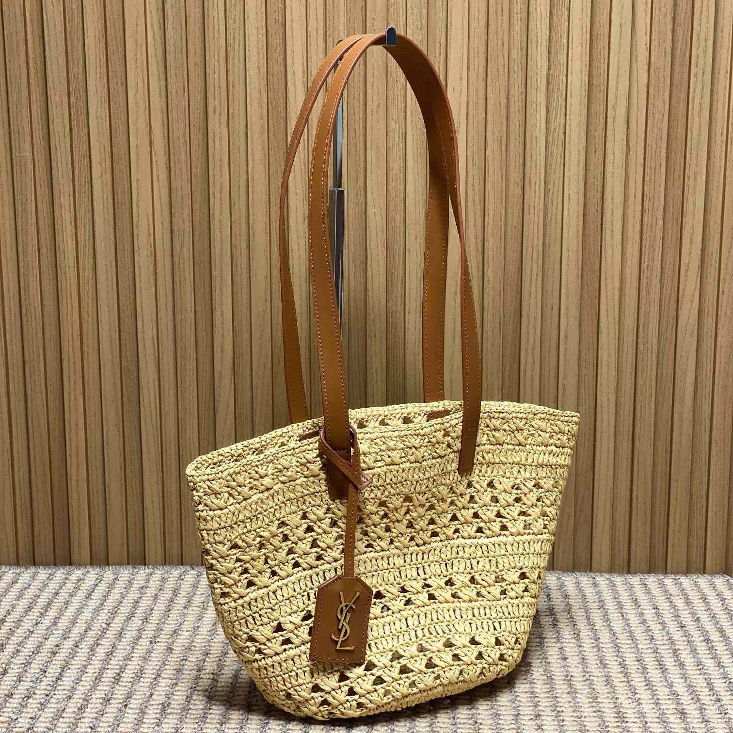 Saint Laurent Paner Small Bag In Raffia - DesignerGu