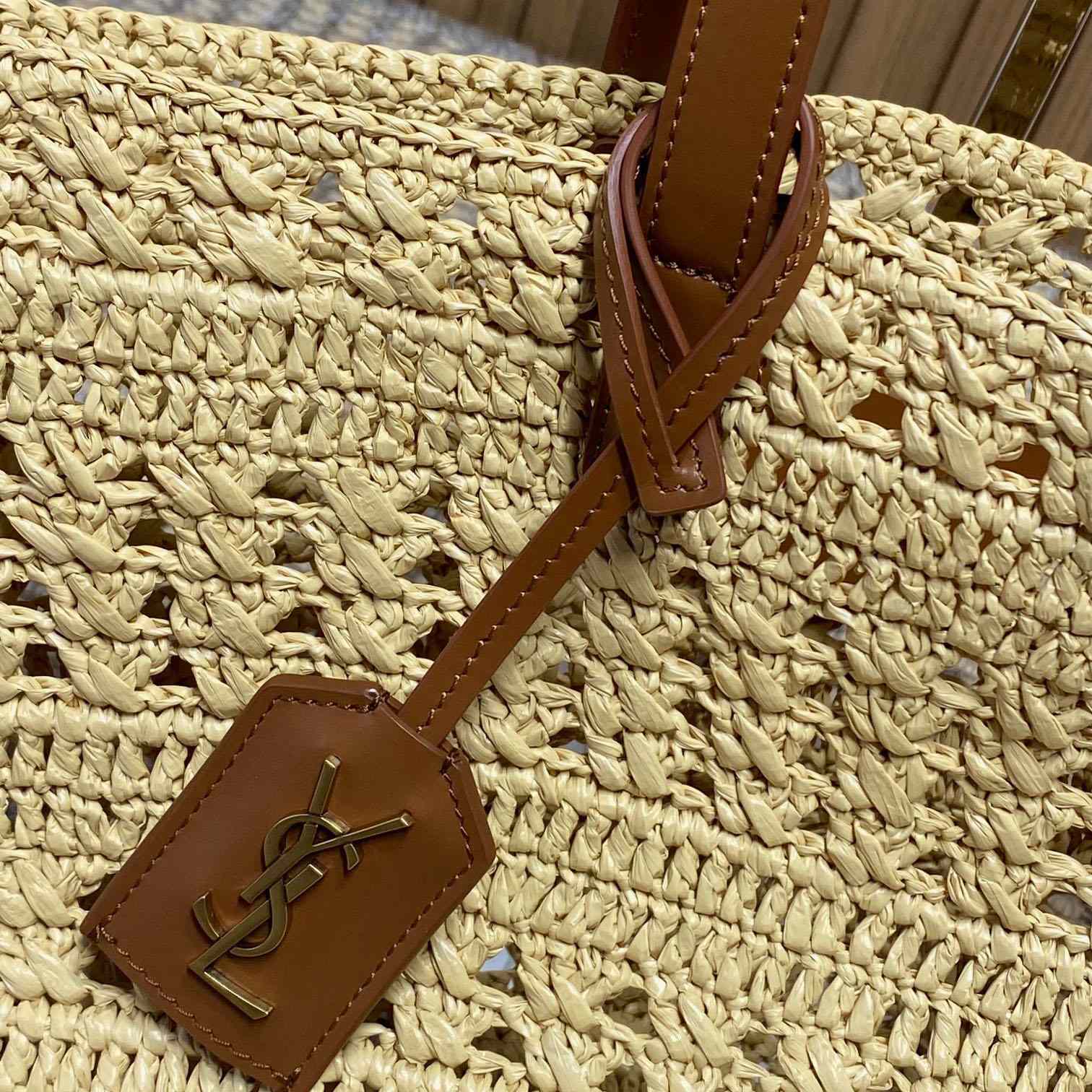 Saint Laurent Paner Small Bag In Raffia - DesignerGu
