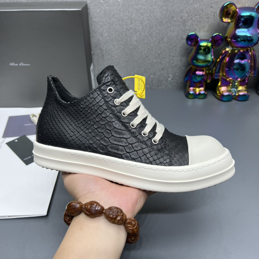 Rick Owens Porterville Low 'Black Python' - DesignerGu