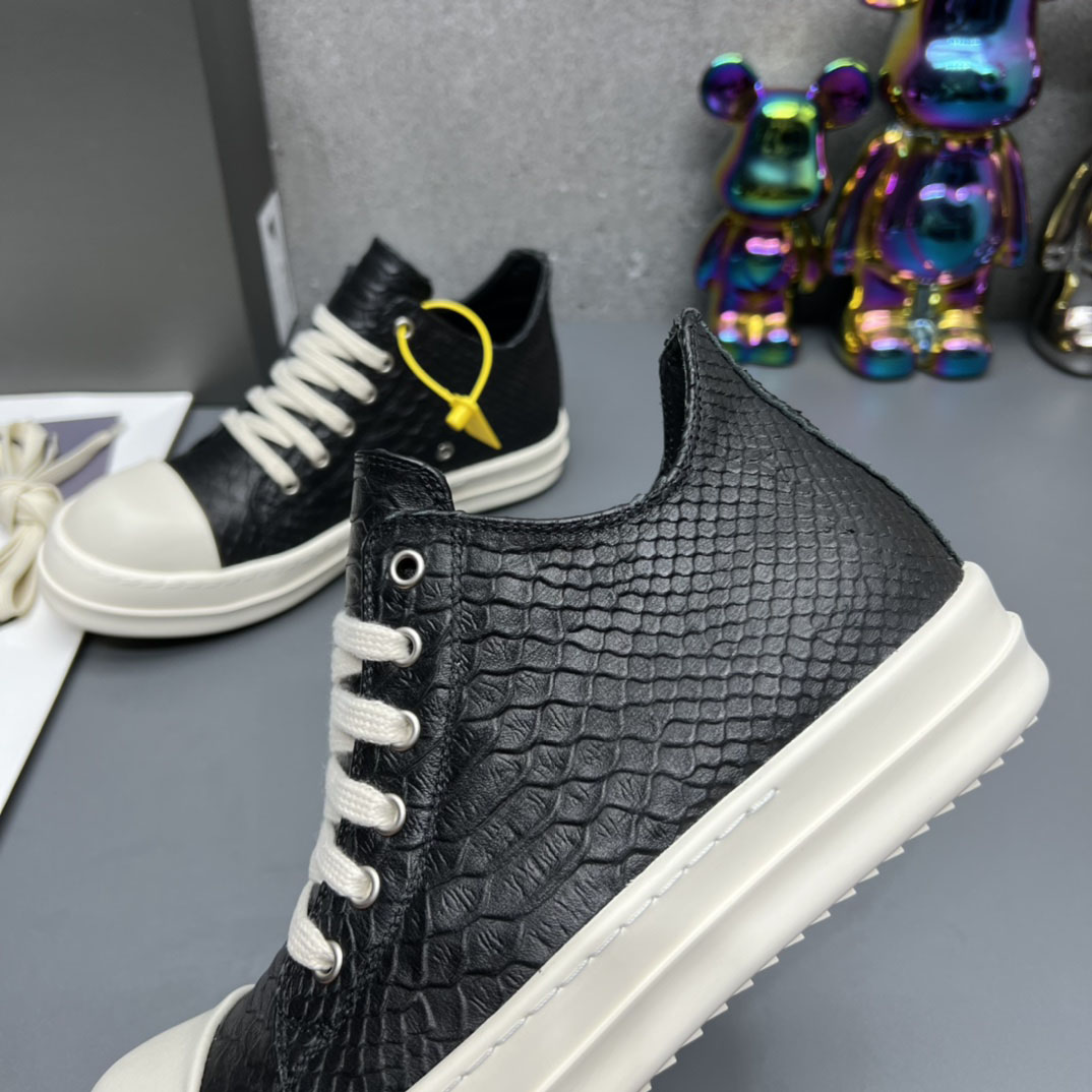 Rick Owens Porterville Low 'Black Python' - DesignerGu