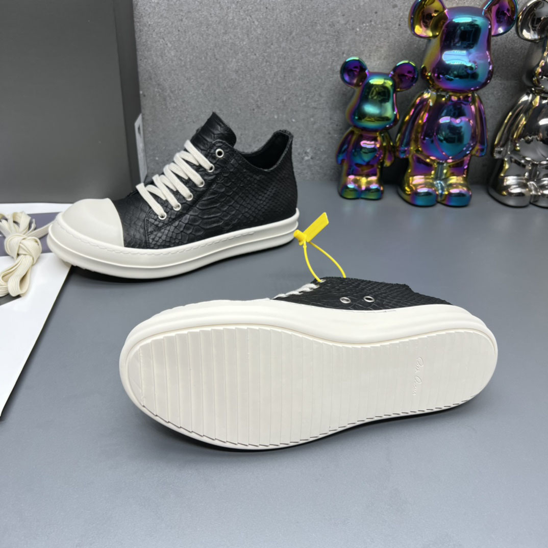 Rick Owens Porterville Low 'Black Python' - DesignerGu