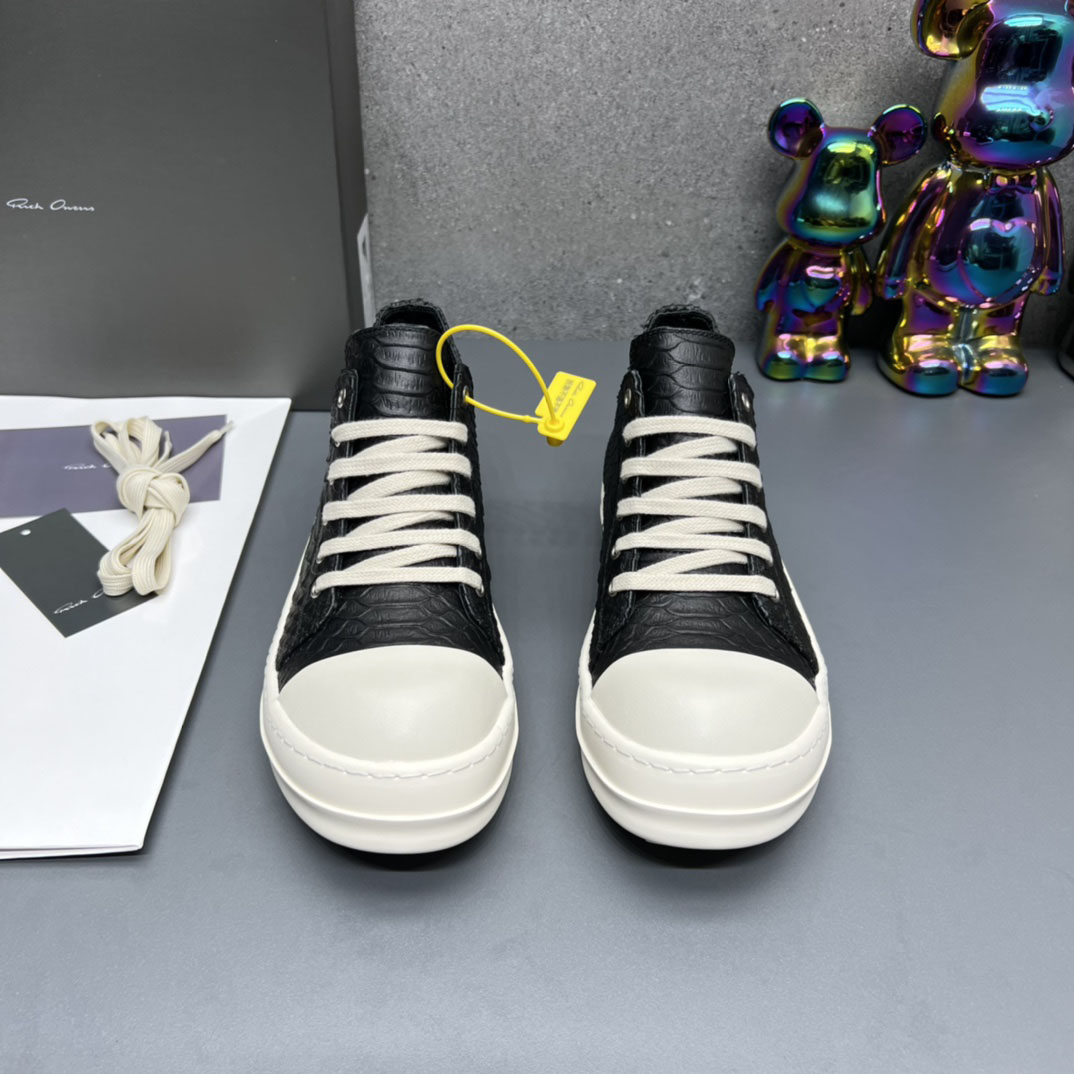 Rick Owens Porterville Low 'Black Python' - DesignerGu