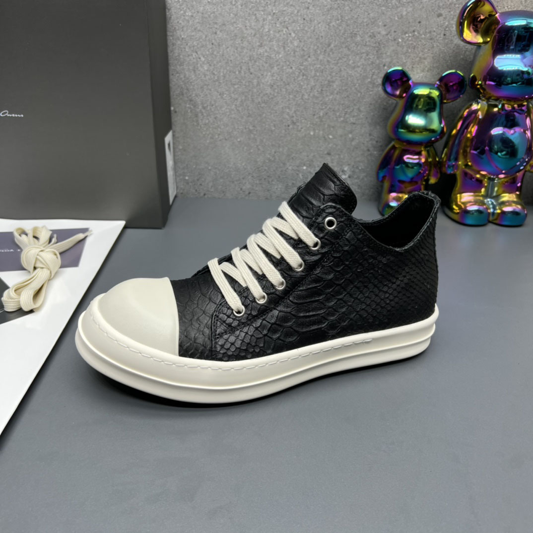 Rick Owens Porterville Low 'Black Python' - DesignerGu