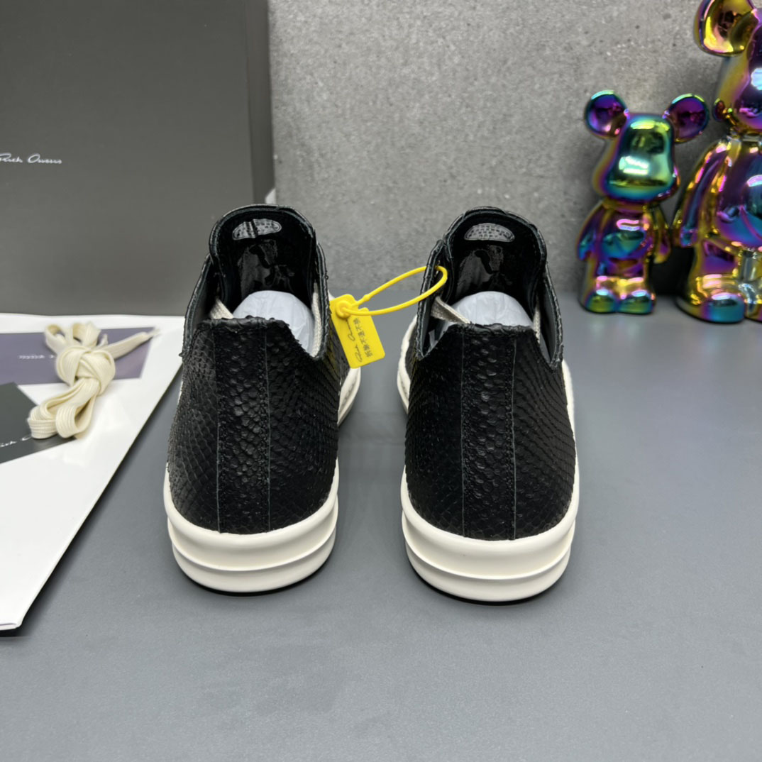 Rick Owens Porterville Low 'Black Python' - DesignerGu