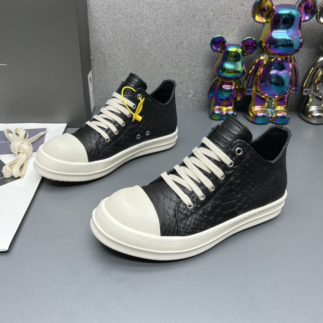 Rick Owens Porterville Low 'Black Python' - DesignerGu
