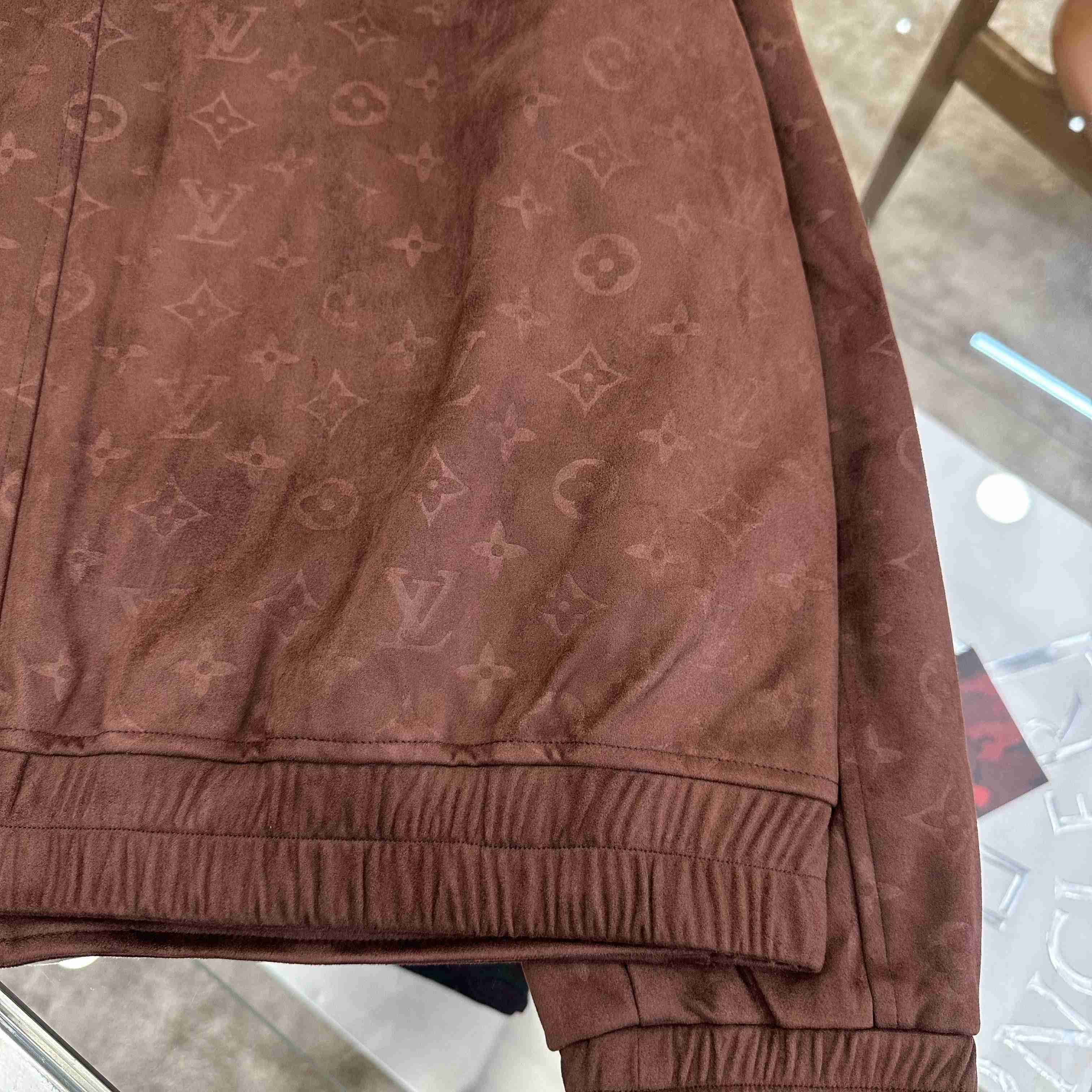 Louis Vuitton Monogram Embossed Suede Hoodie 1AJVJI - DesignerGu