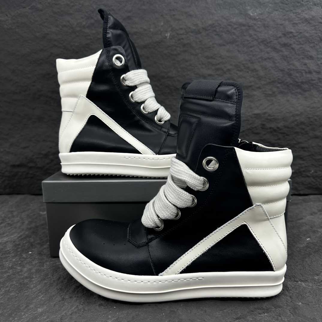 Rick Owens Wmns Geobasket High 'Black Milk' - DesignerGu