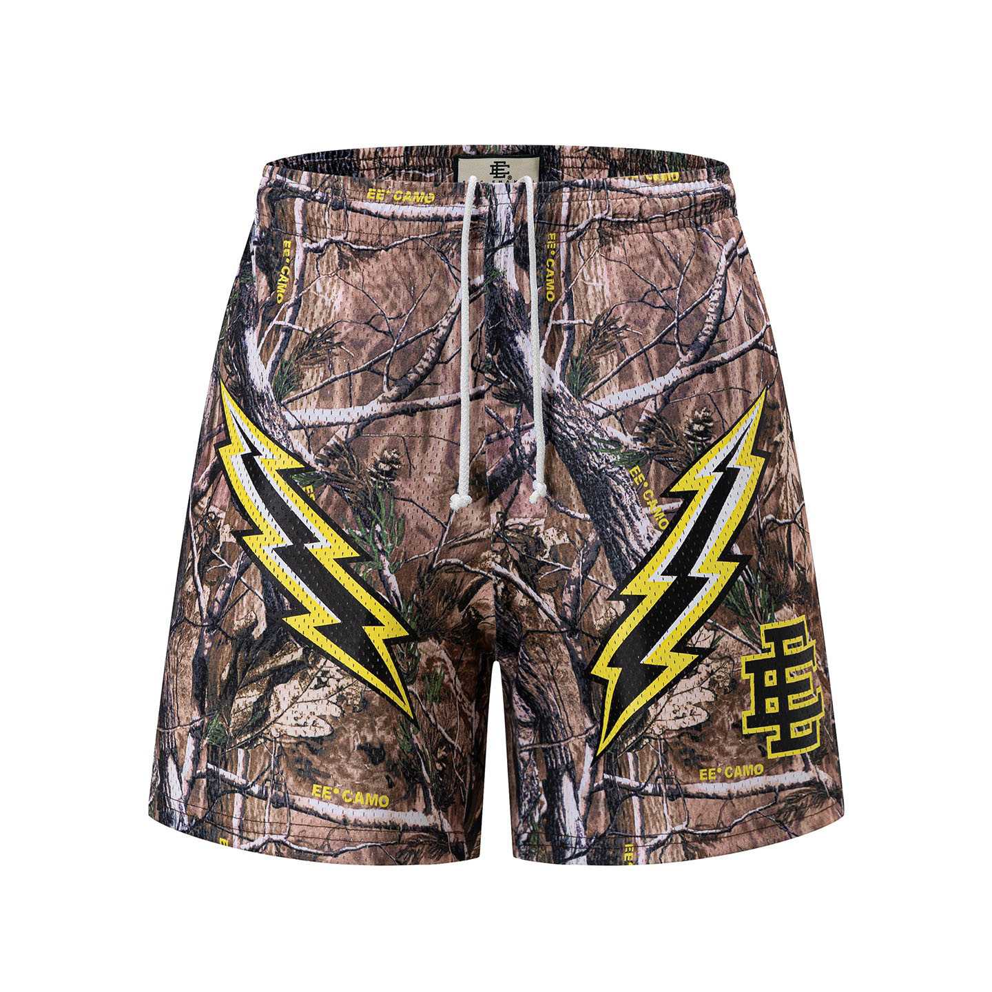 Eric Emanuel EE Basic Tree-Camo Lightning-Bolt Print Shorts - DesignerGu