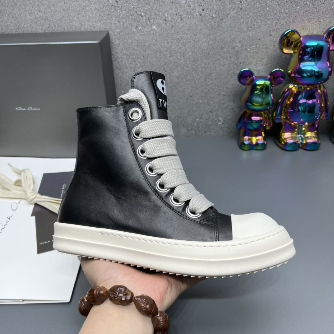 Rick Owens SSENSE Exclusive Black KEMBRA PFAHLER Edition Jumbo Lace Sneakers - DesignerGu