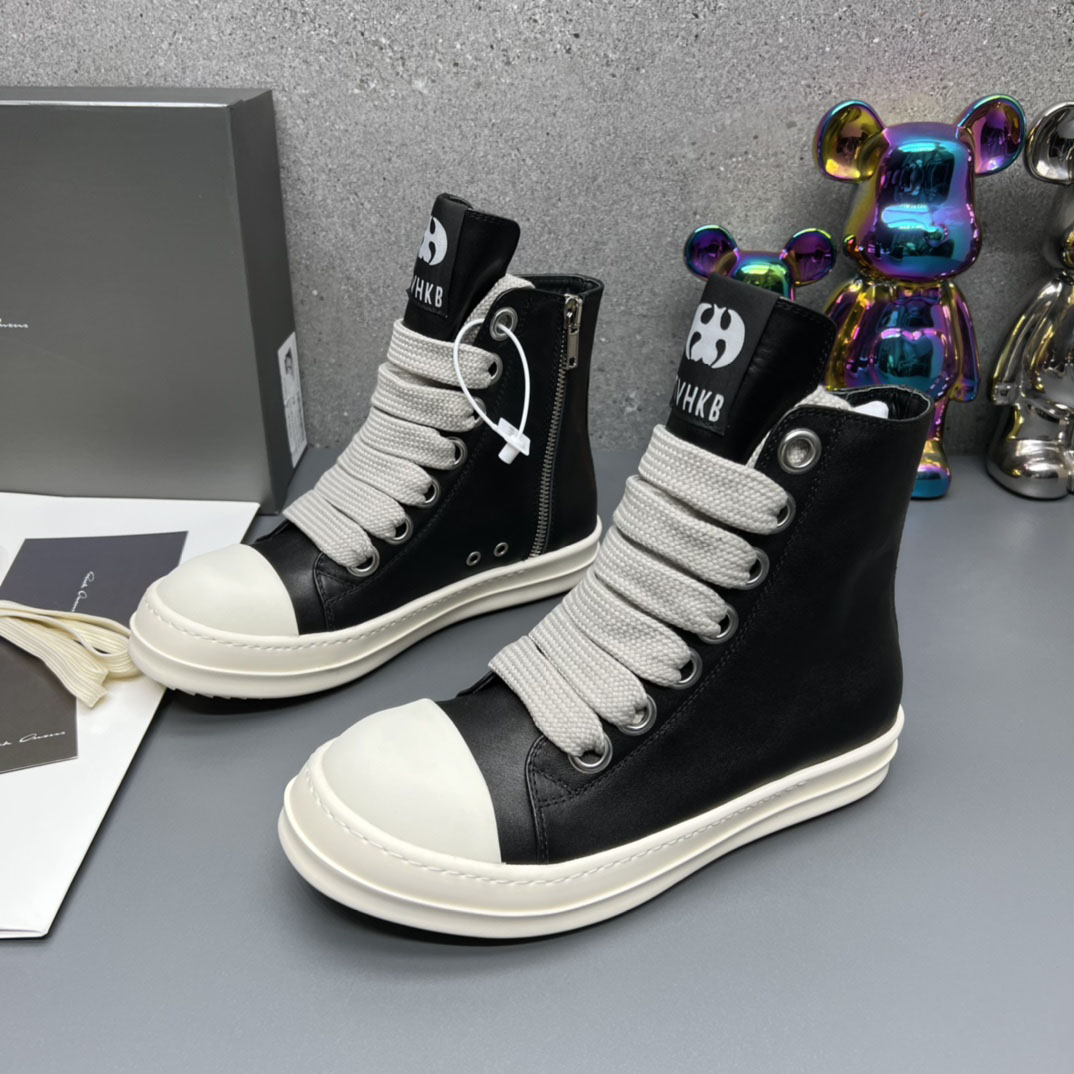 Rick Owens SSENSE Exclusive Black KEMBRA PFAHLER Edition Jumbo Lace Sneakers - DesignerGu