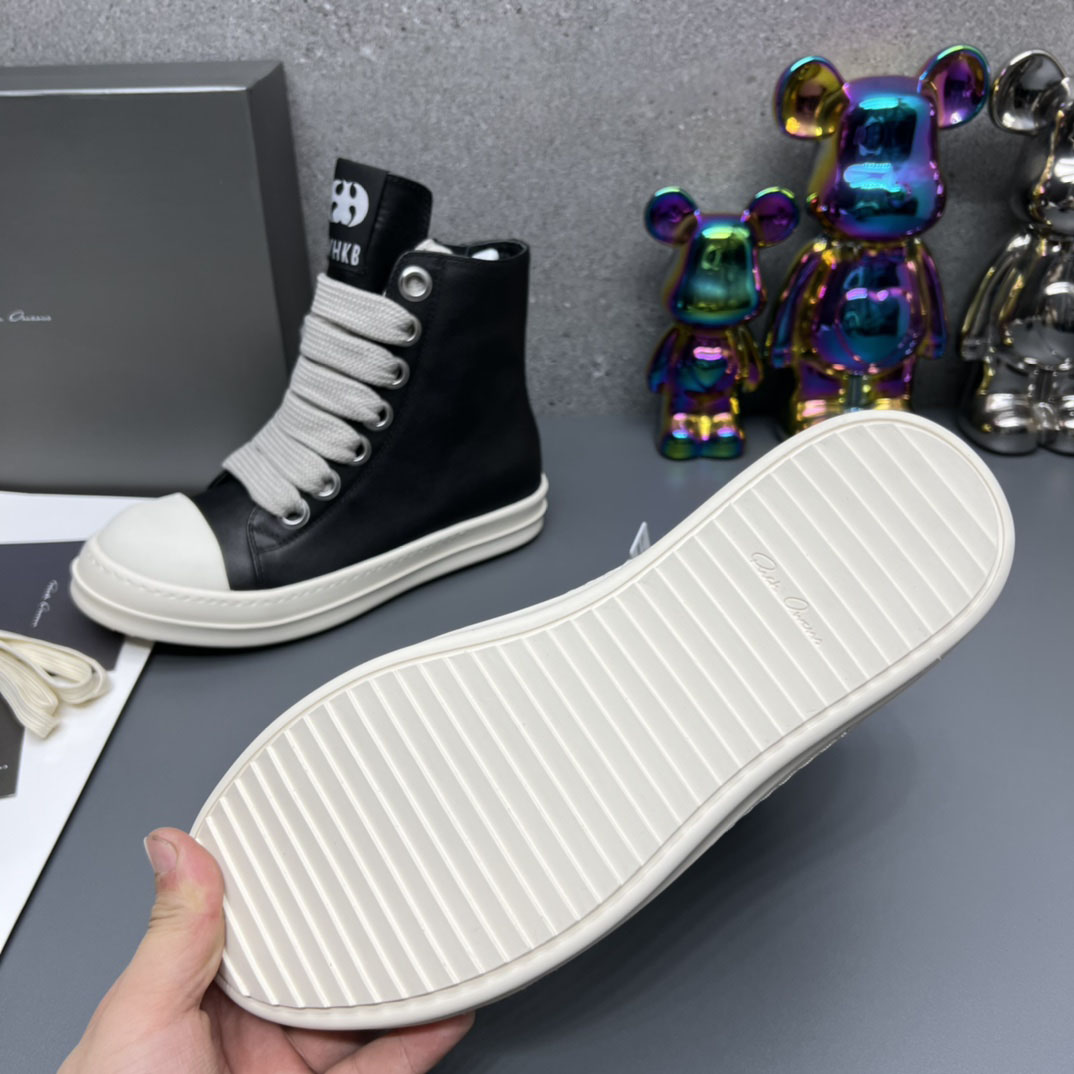 Rick Owens SSENSE Exclusive Black KEMBRA PFAHLER Edition Jumbo Lace Sneakers - DesignerGu