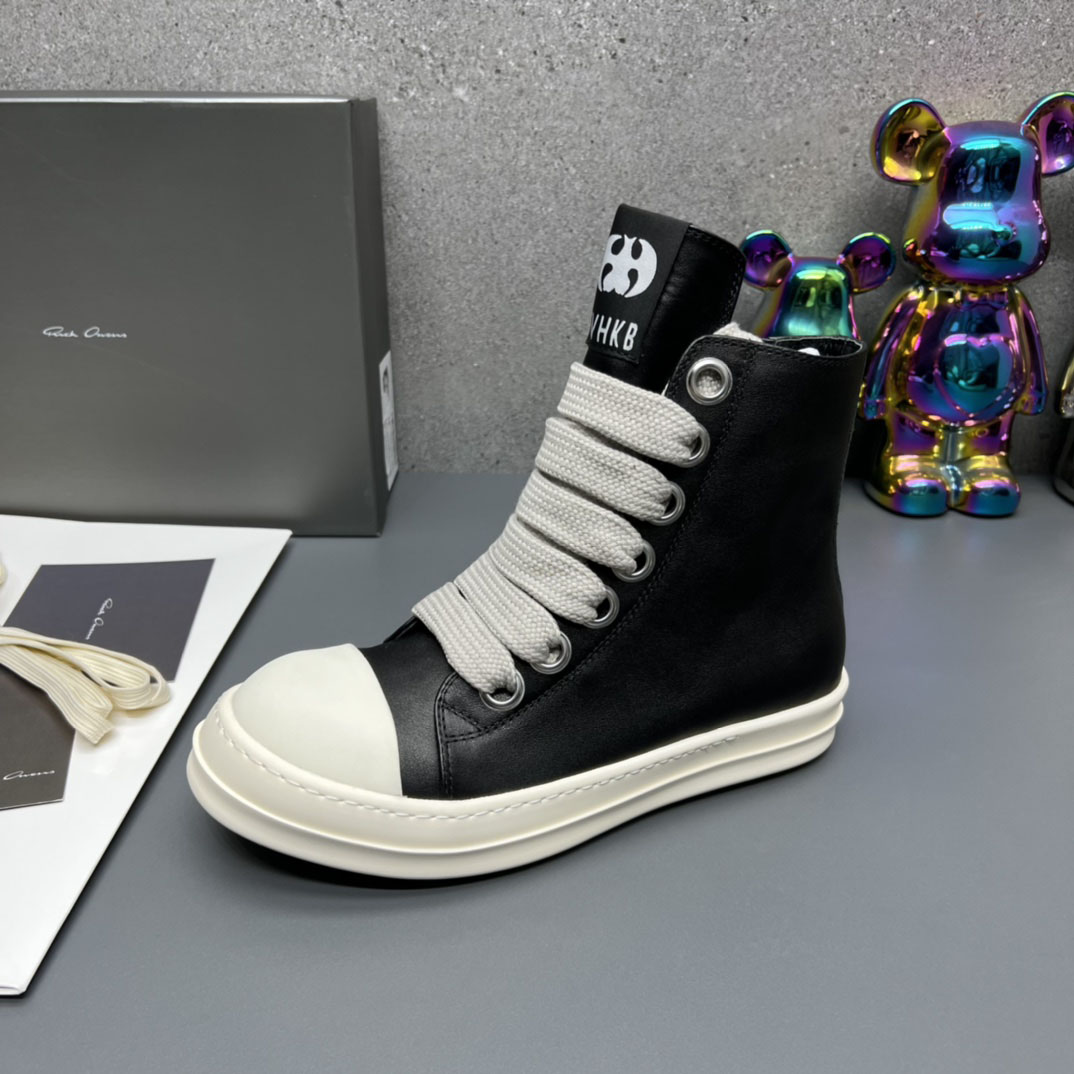 Rick Owens SSENSE Exclusive Black KEMBRA PFAHLER Edition Jumbo Lace Sneakers - DesignerGu
