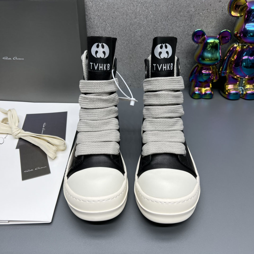 Rick Owens SSENSE Exclusive Black KEMBRA PFAHLER Edition Jumbo Lace Sneakers - DesignerGu