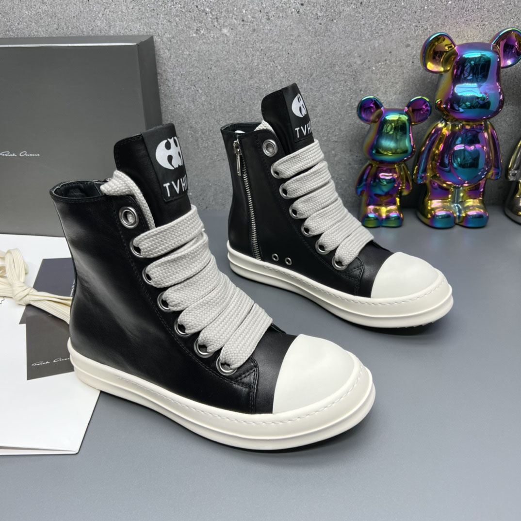 Rick Owens SSENSE Exclusive Black KEMBRA PFAHLER Edition Jumbo Lace Sneakers - DesignerGu