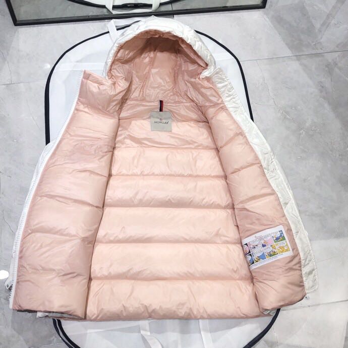 Moncler White Zipper Down Jacket  - DesignerGu