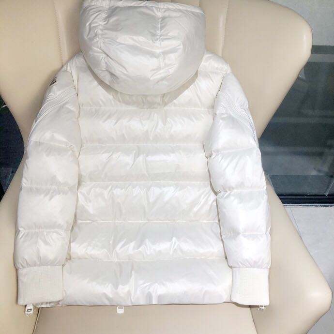 Moncler White Zipper Down Jacket  - DesignerGu