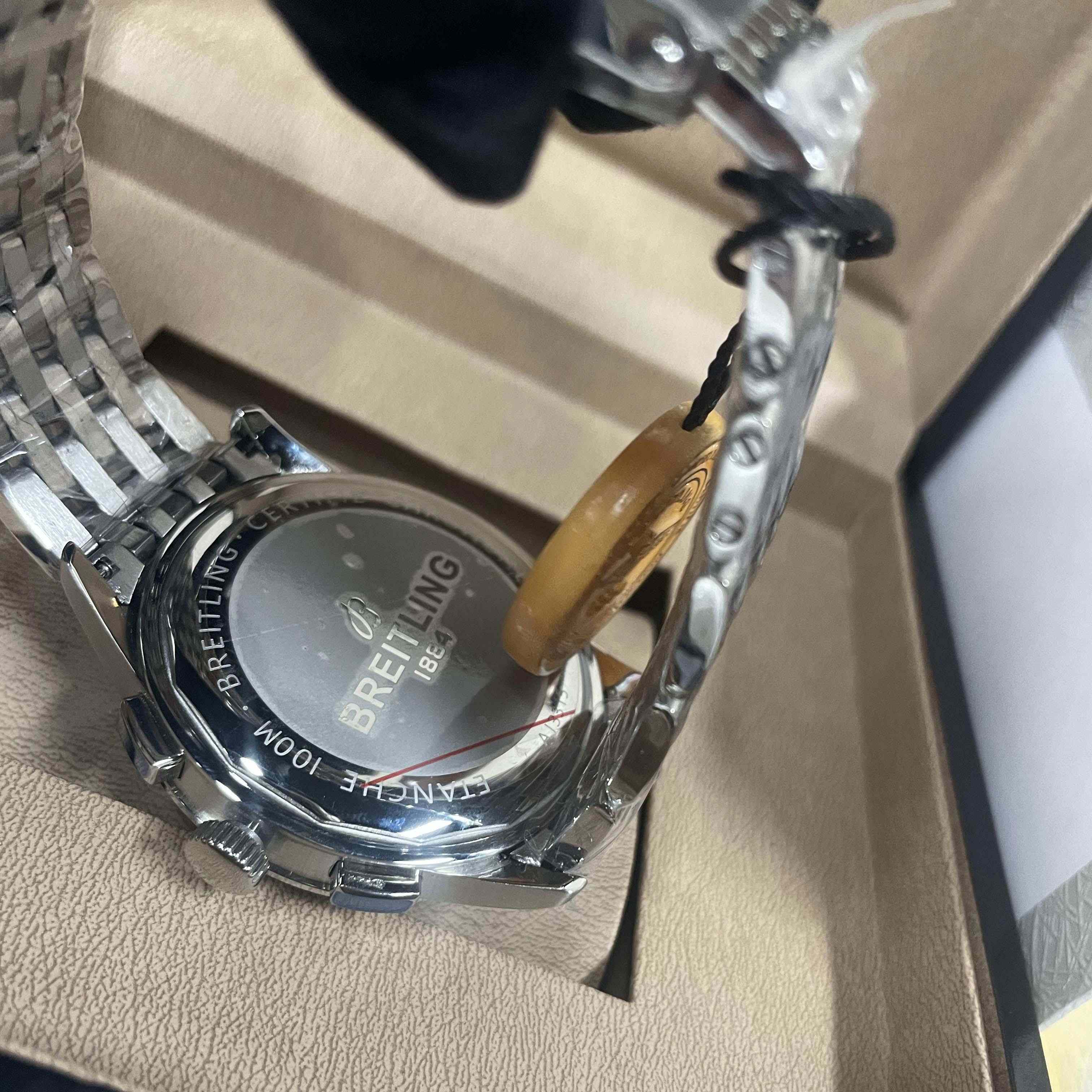 Breitling Premier B01 Chronograph 42 Blue Dial Stainless Steel Men's Watch  - DesignerGu