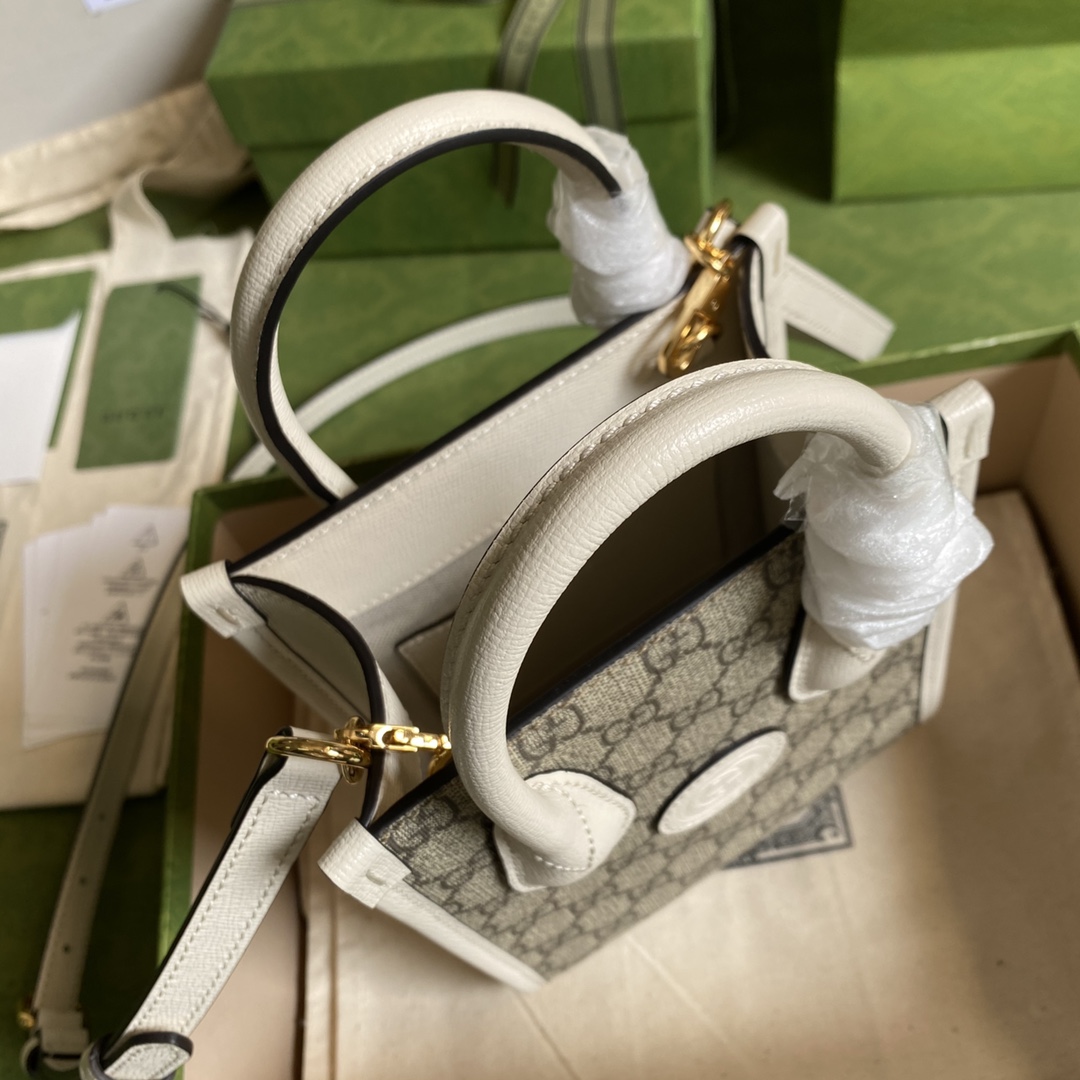 Gucci Mini Tote Bag With Interlocking G(16*20*7cm) - DesignerGu
