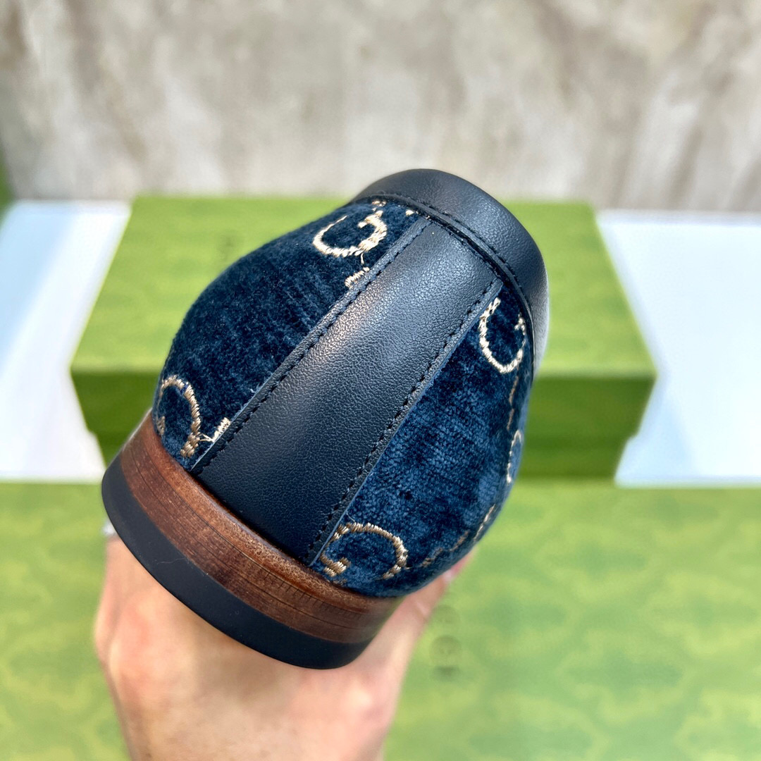 Gucci Men's Gucci Jordaan GG Velvet Loafer(Upon Uk Size) - DesignerGu