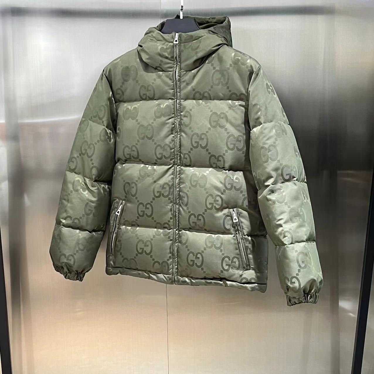 Gucci Jumbo GG Canvas Down Jacket - DesignerGu
