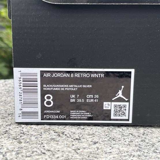 Air Jordan 8 Winterized “Gunsmoke” Sneakers FD1334-001 - DesignerGu