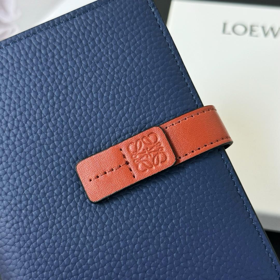Loewe Medium Vertical Grained-Leather Wallet(14×11cm) - DesignerGu