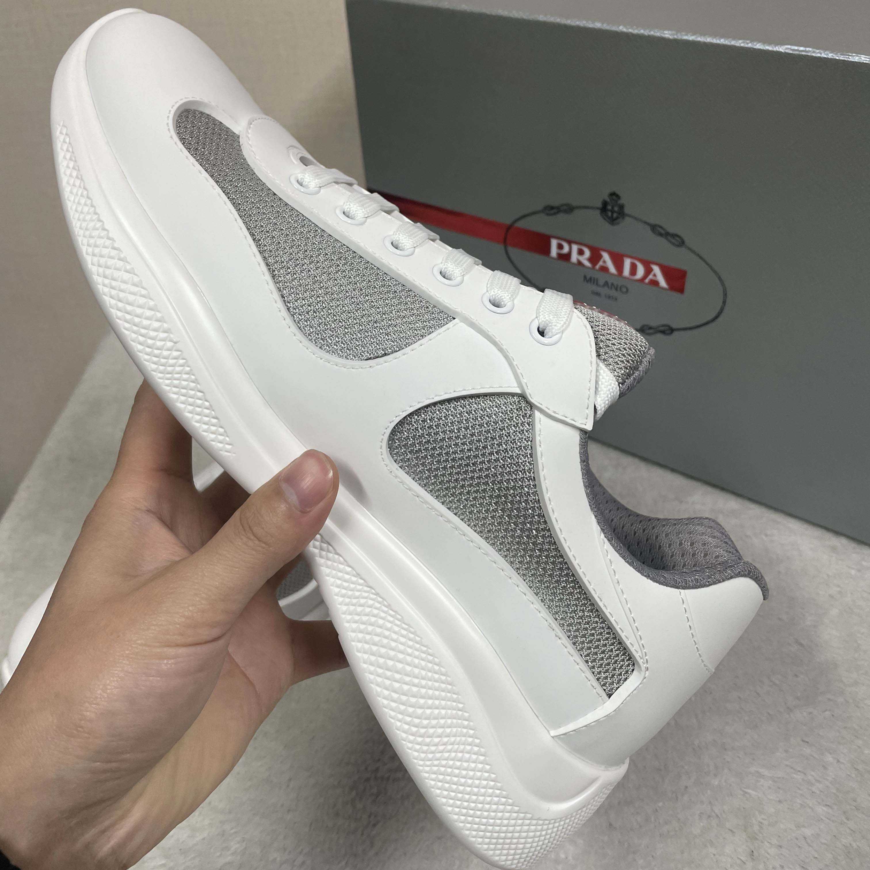 Prada America's Cup Soft Rubber And Bike Fabric Sneakers(upon uk size) - DesignerGu